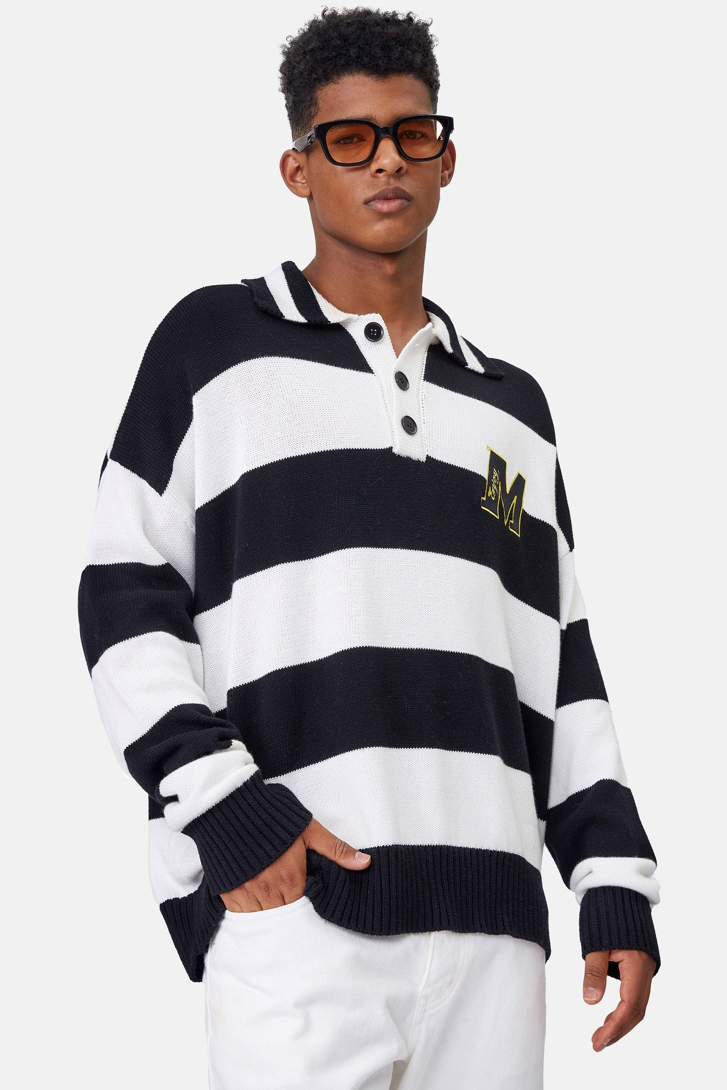 MEDM 스트라이프 폴로 셔츠