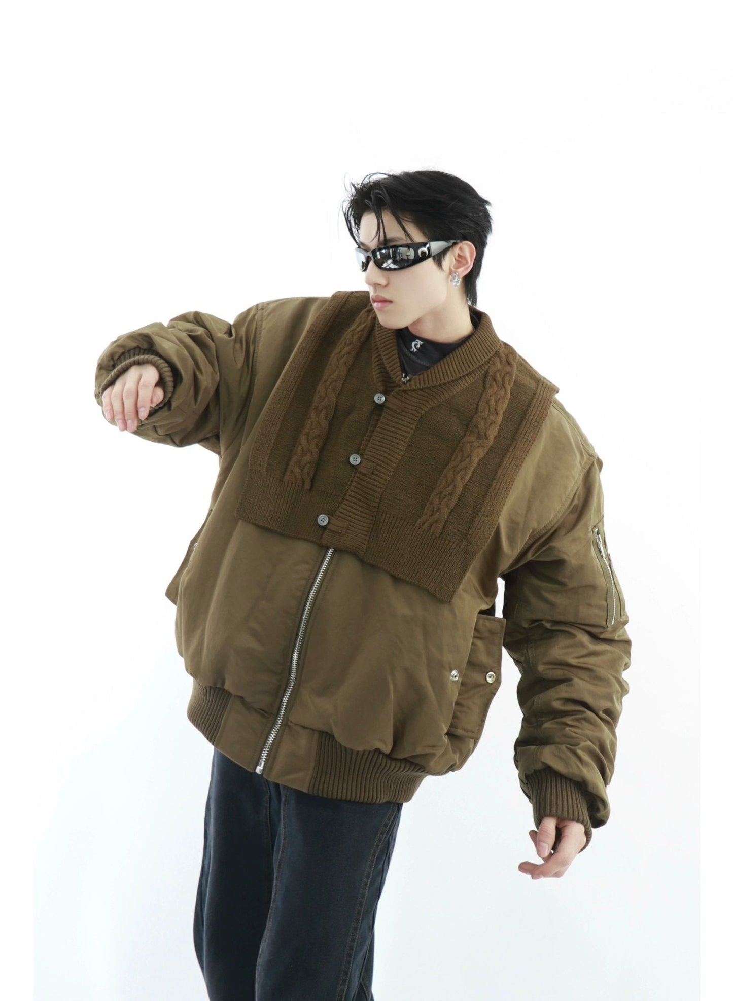 Trendy Men's Oversized Bomber Jacket | Streetwear Cotton Coat