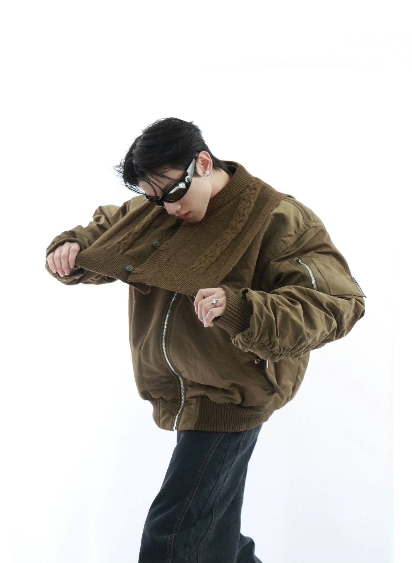 Trendy Men's Oversized Bomber Jacket | Streetwear Cotton Coat