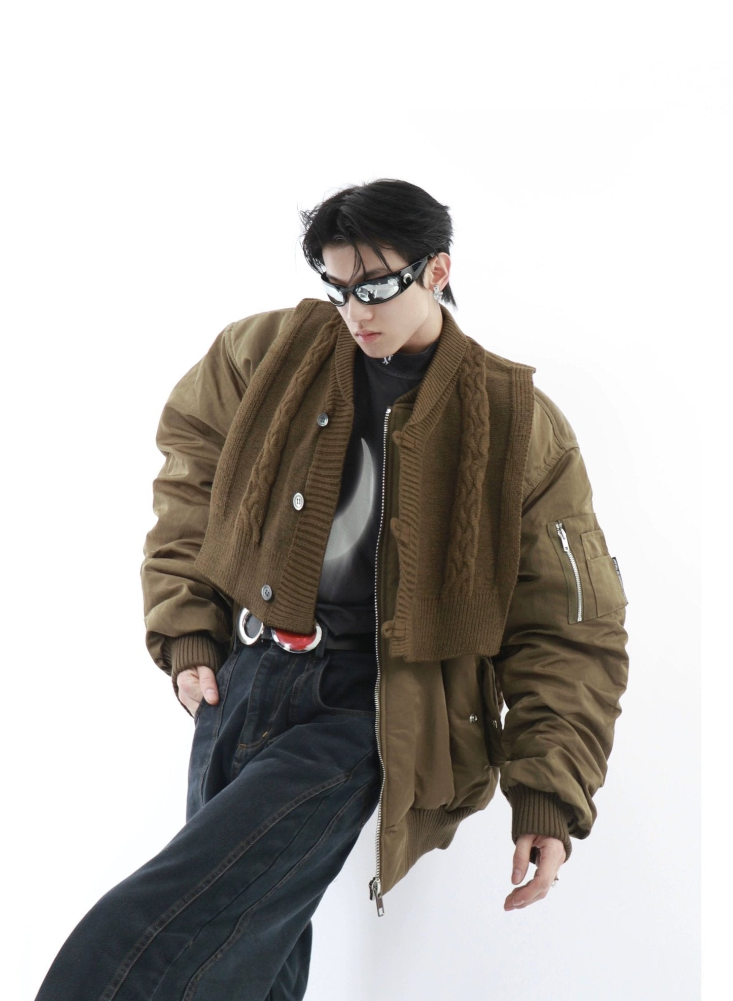 Trendy Men's Oversized Bomber Jacket | Streetwear Cotton Coat