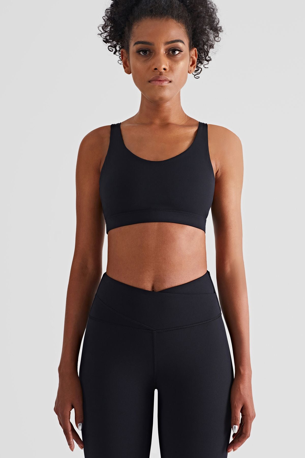 V-Back Scoop Neckline Sports Bra