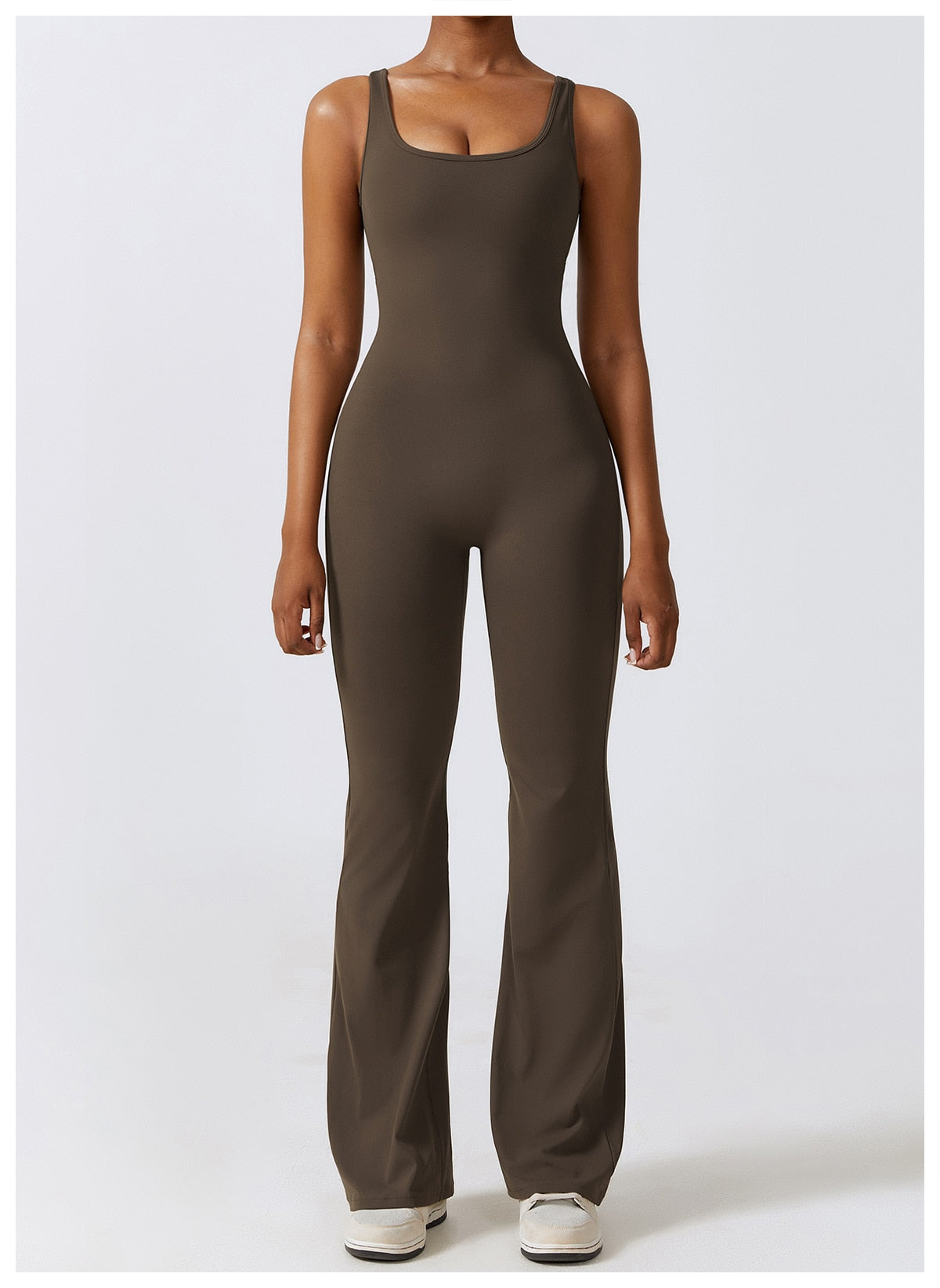 Scrunch Back Flared Jumpsuit