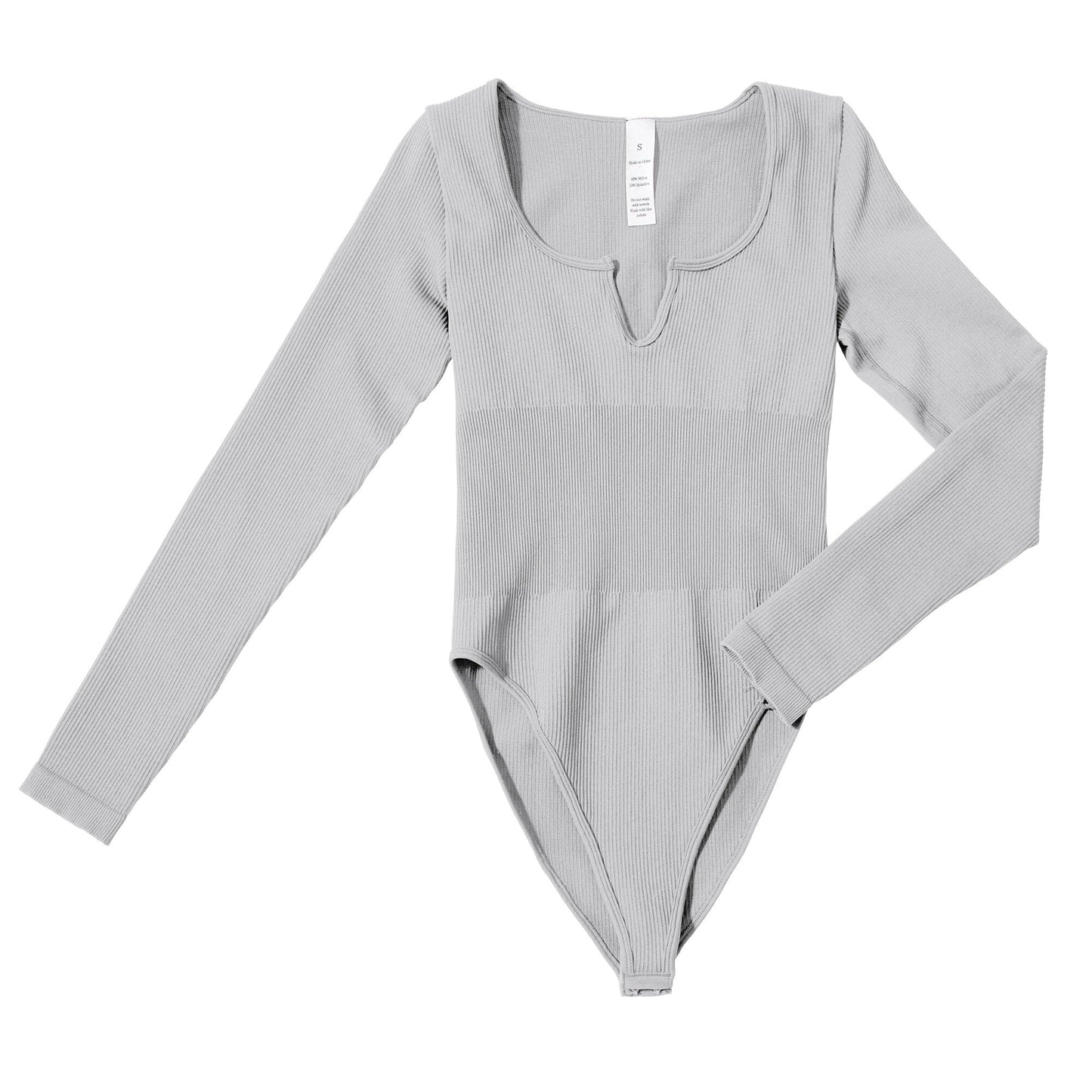 V Cut Long Sleeve Bodysuit