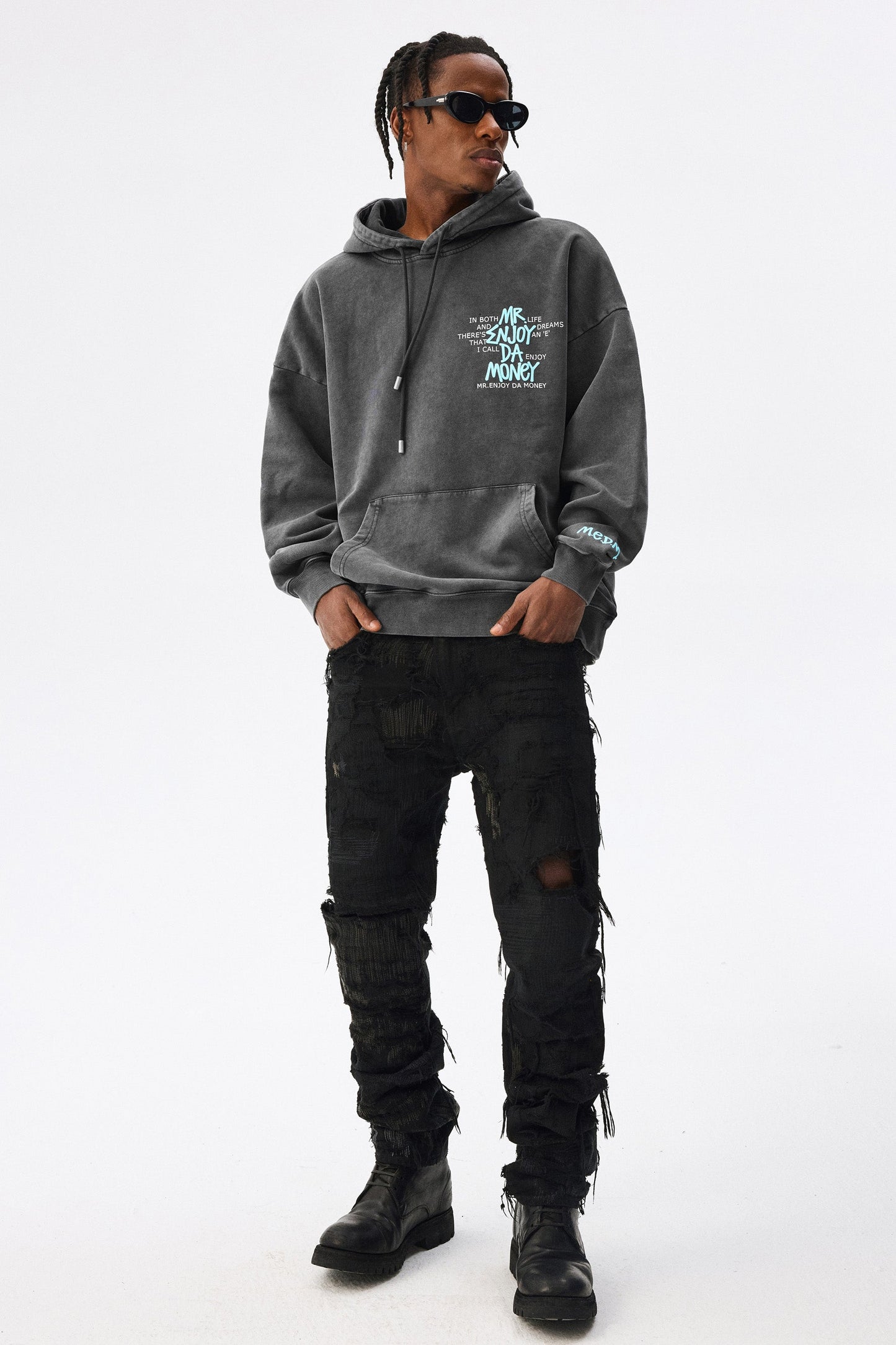 MEDM 폼 프린트 그래피티 후디