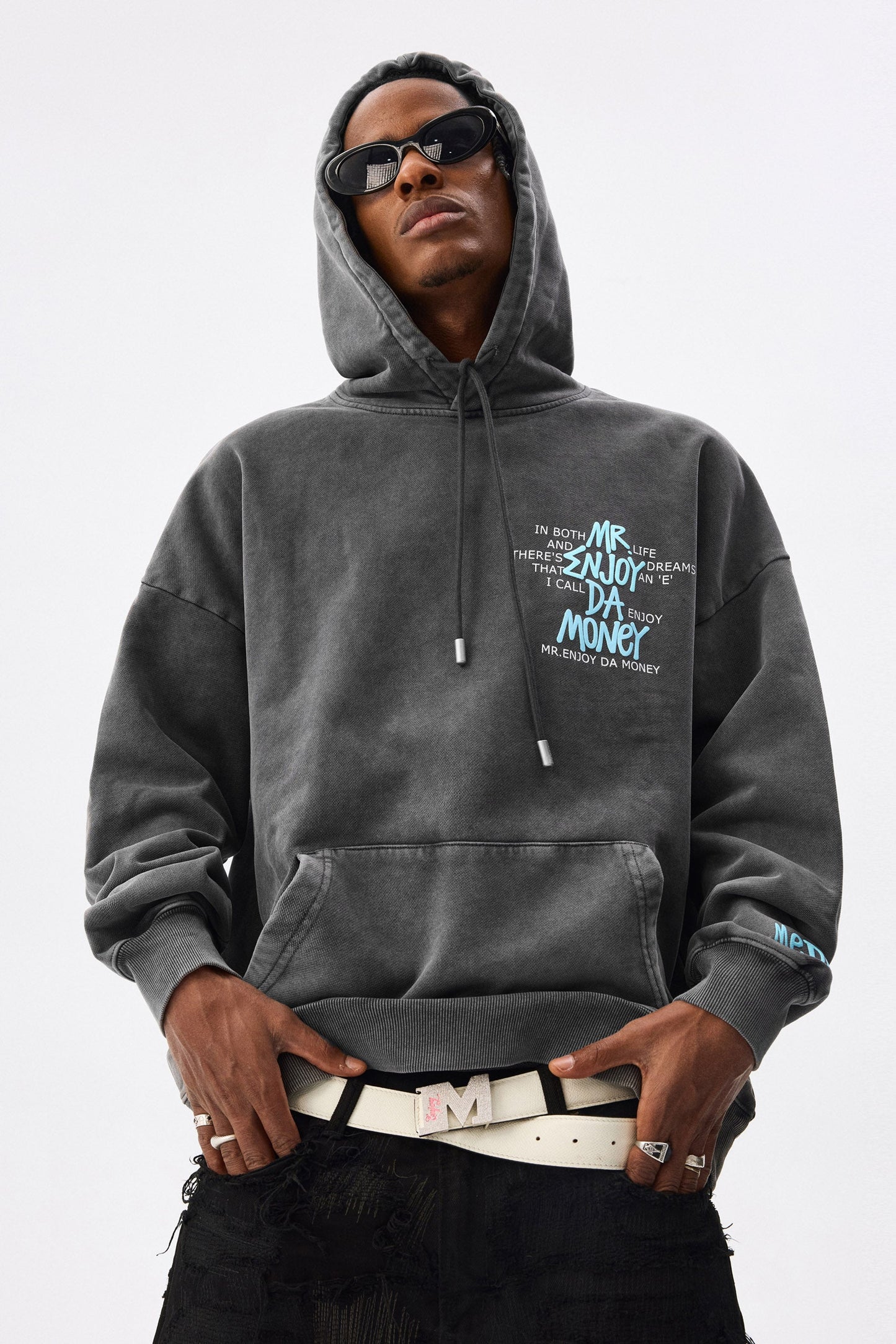 MEDM 폼 프린트 그래피티 후디