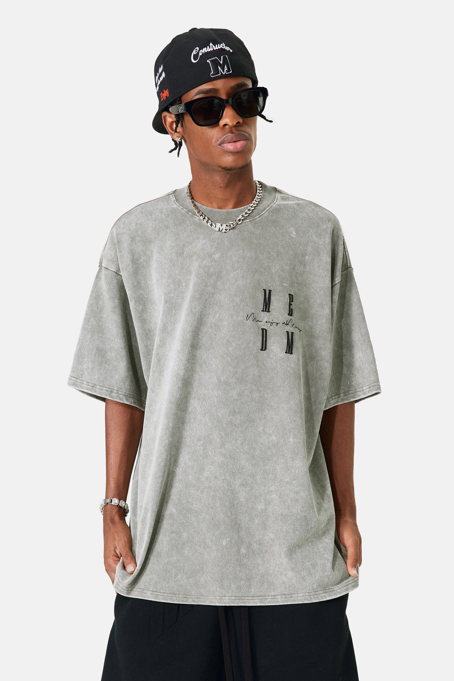 MEDM 워시드 티셔츠 