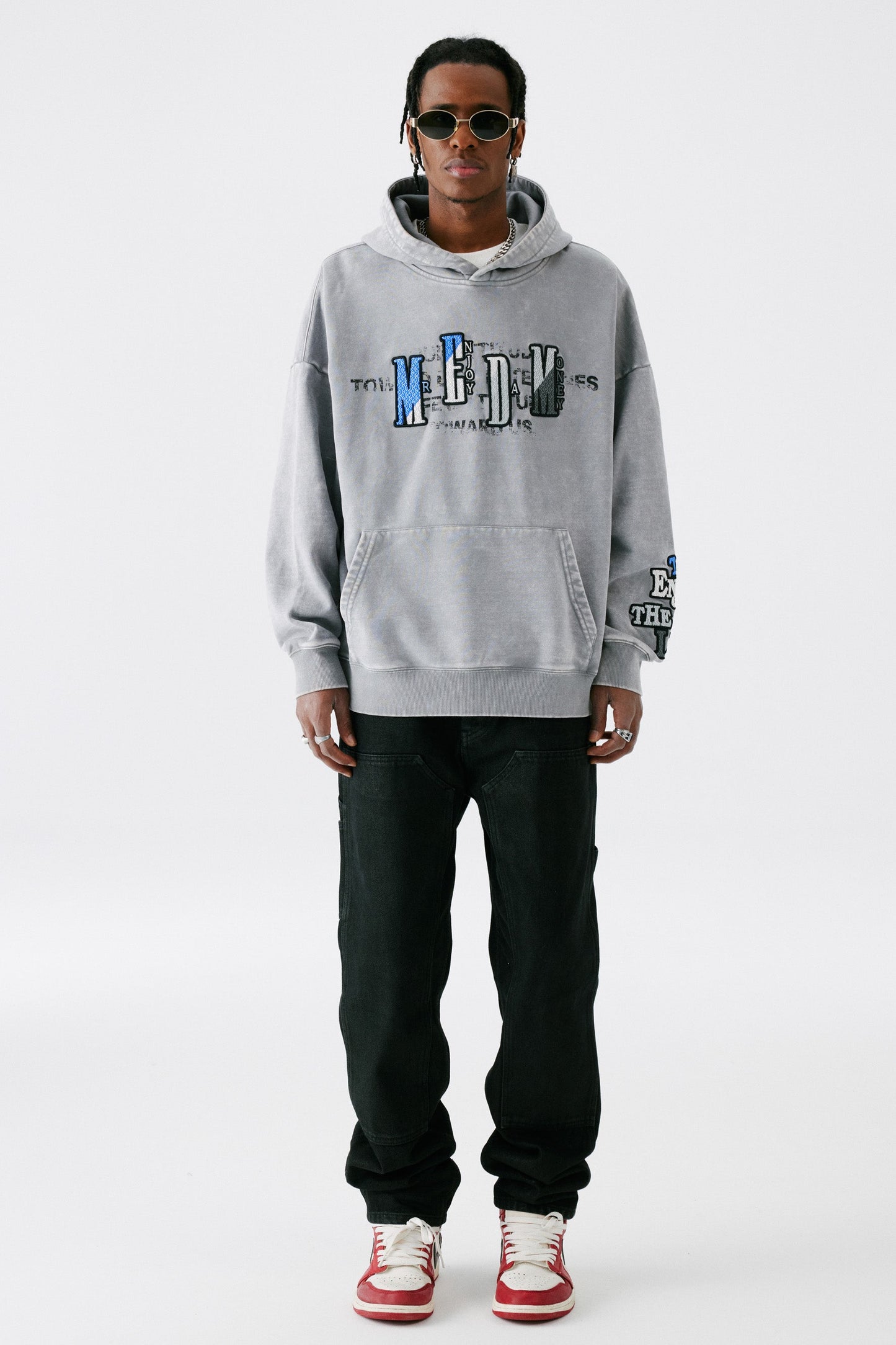 MEDM 자수 로고 후디