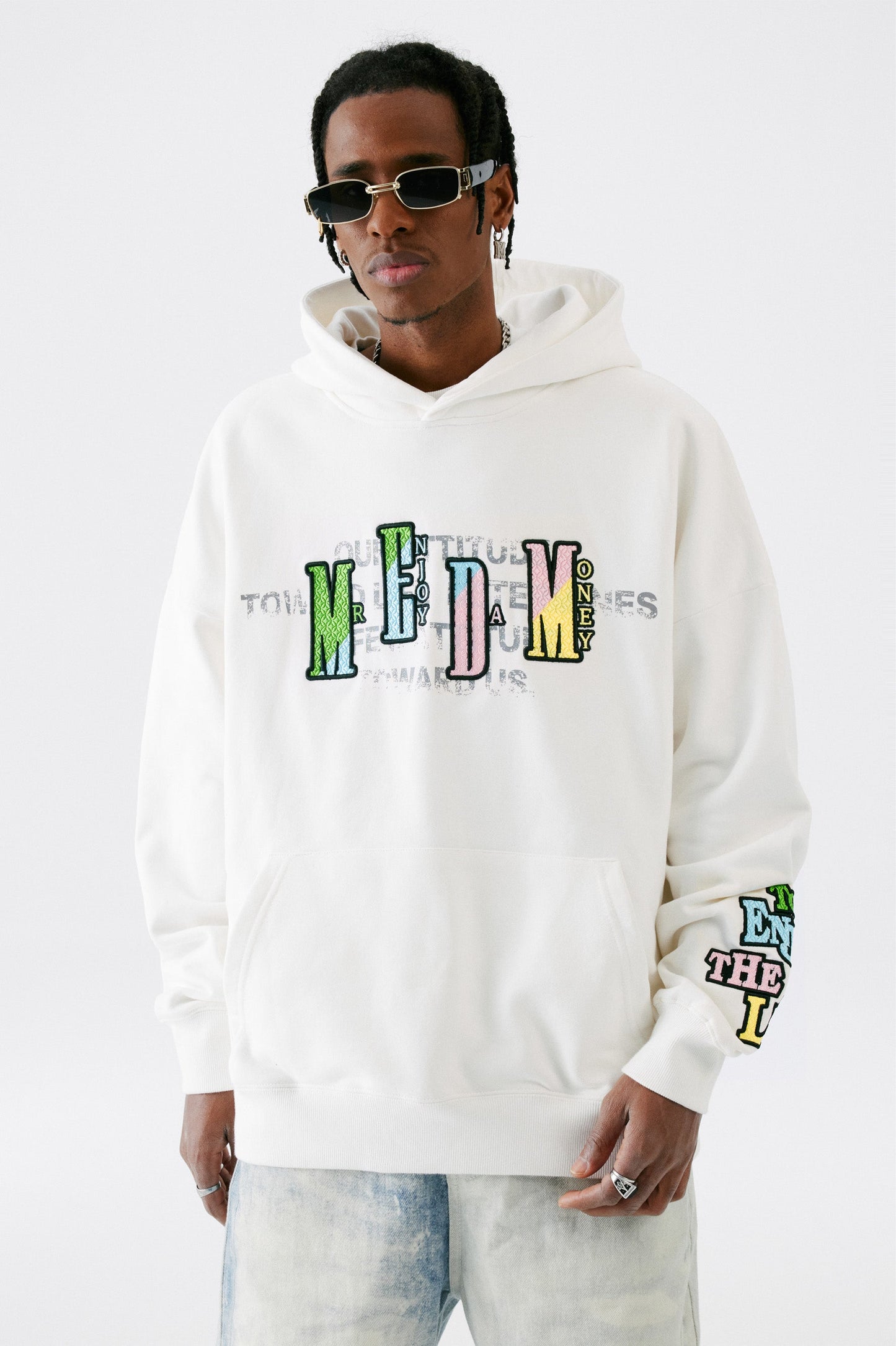 MEDM 자수 로고 후디