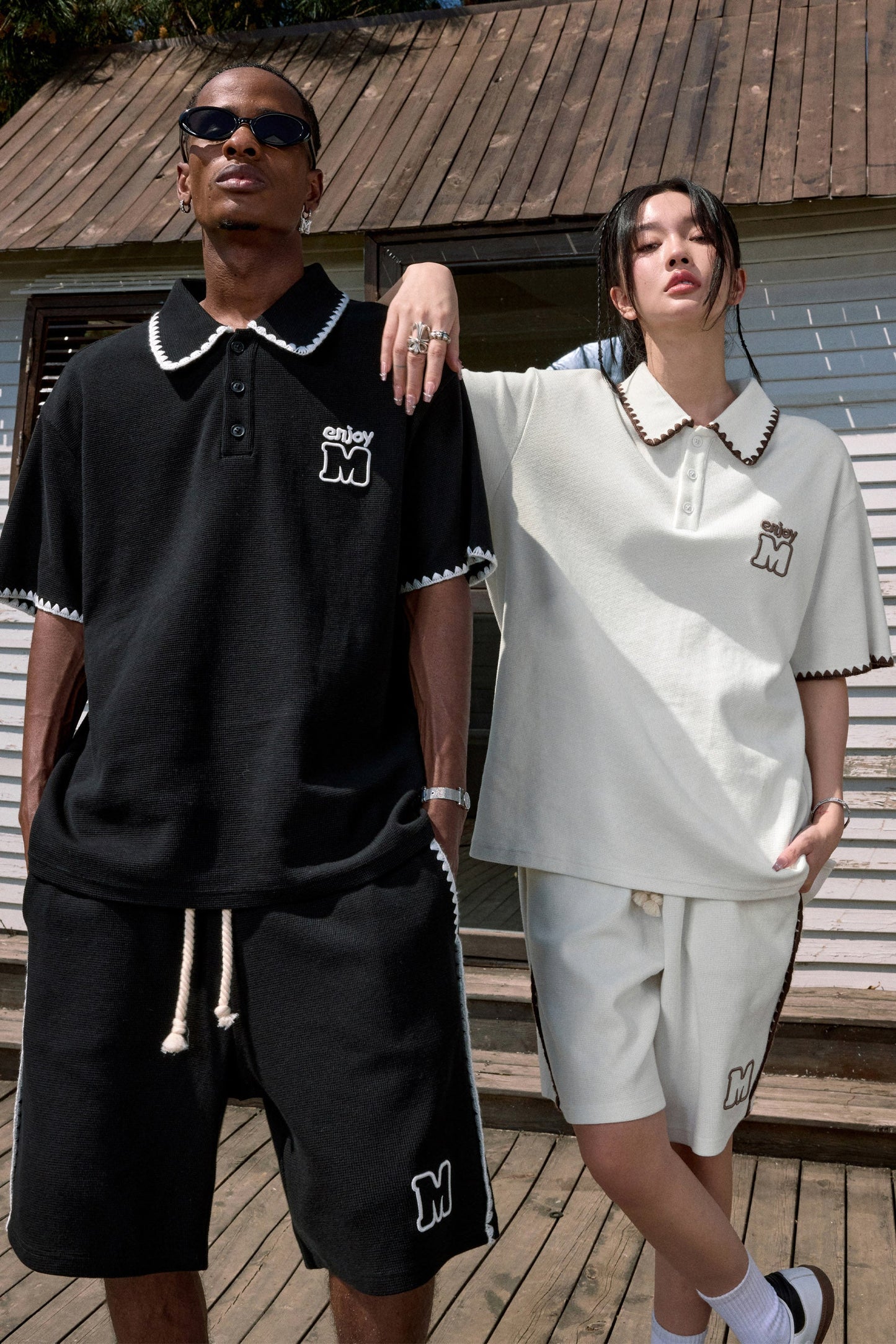 MEDM 와플 폴로 셔츠