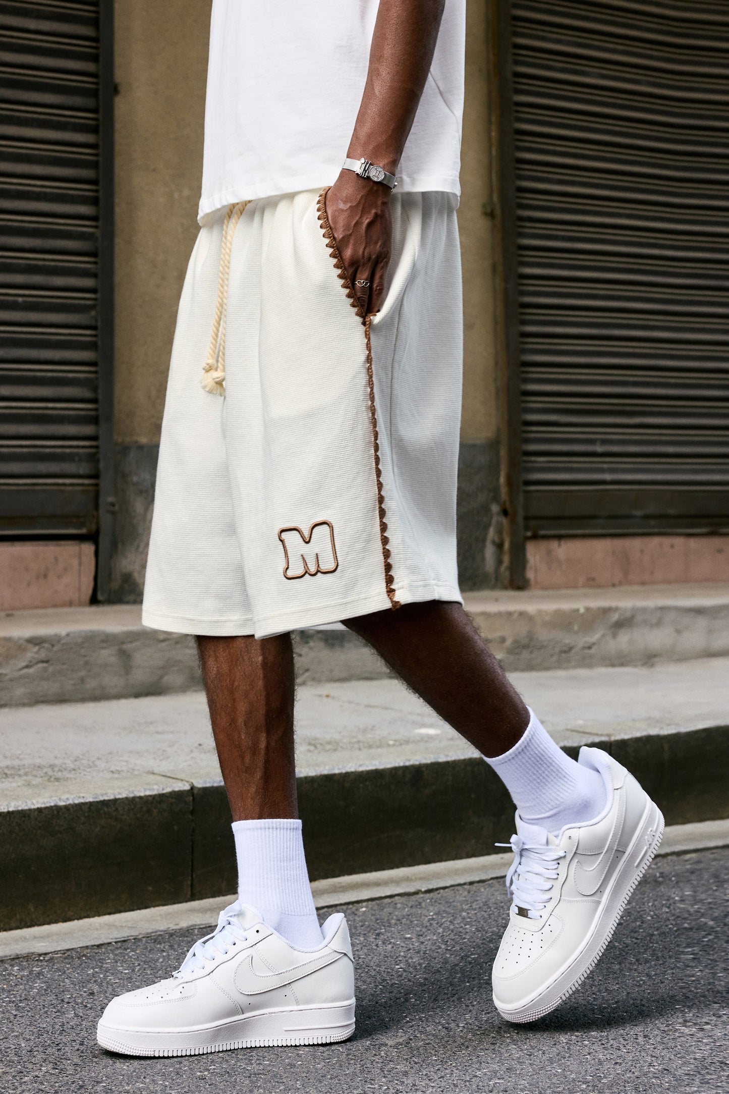 MEDM 와플 드로스트링 쇼츠