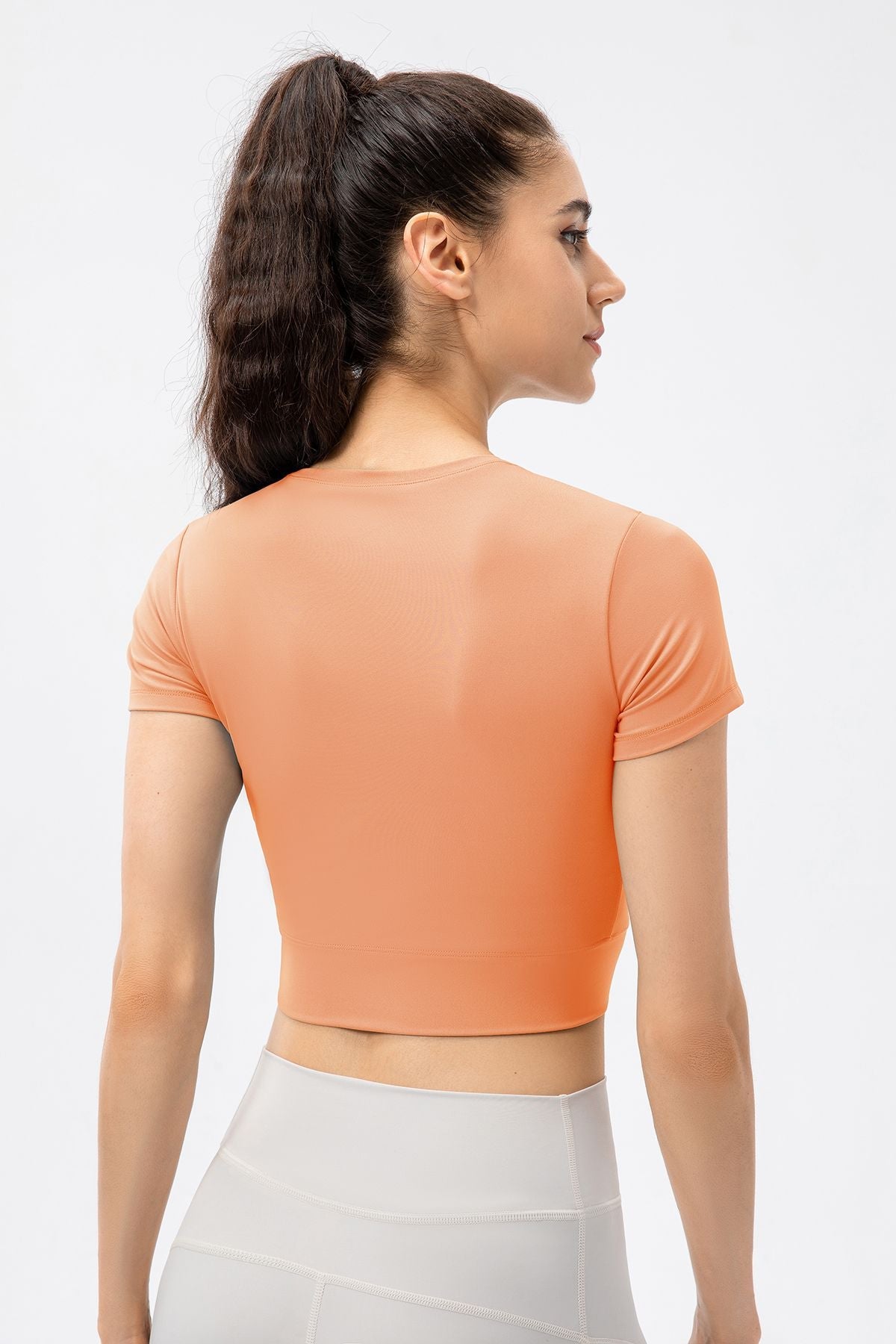 Side Cutout Crop Top with Built in Bra