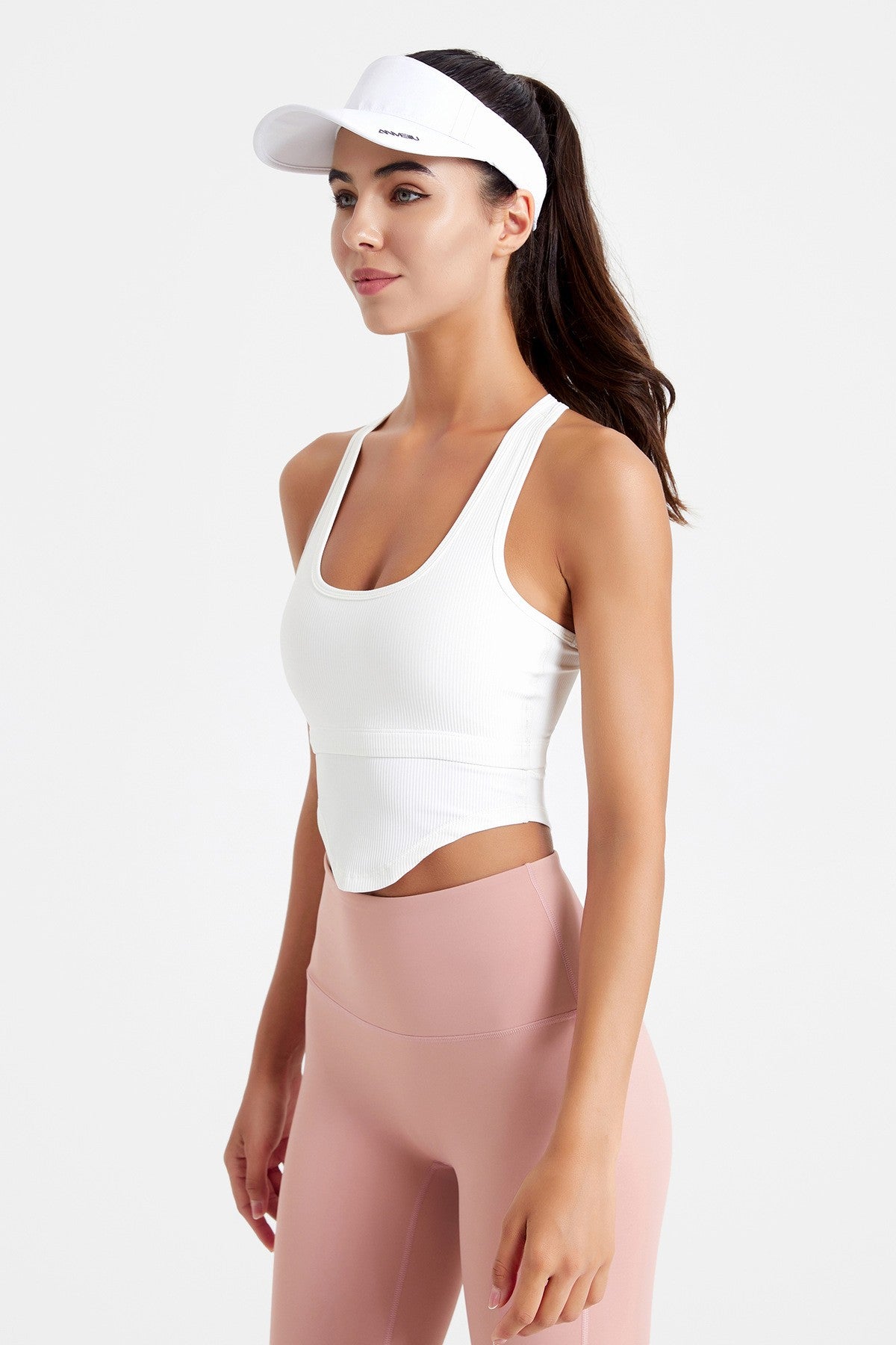 Ribbed Sleeveless Bustier Crop Top