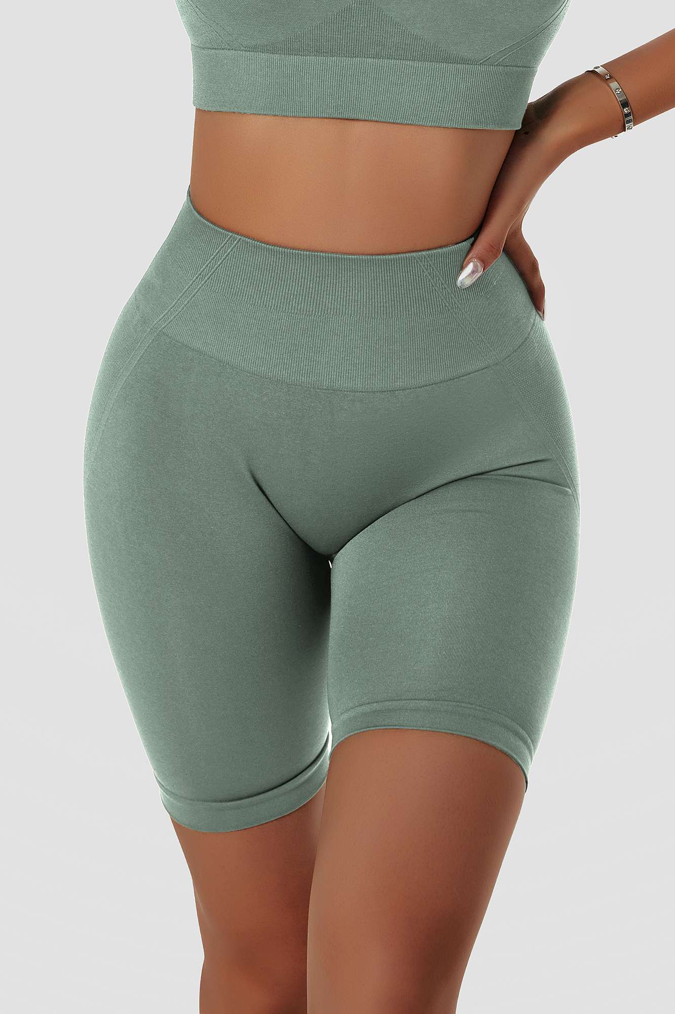 Seamless High Waist Scrunch Biker Shorts