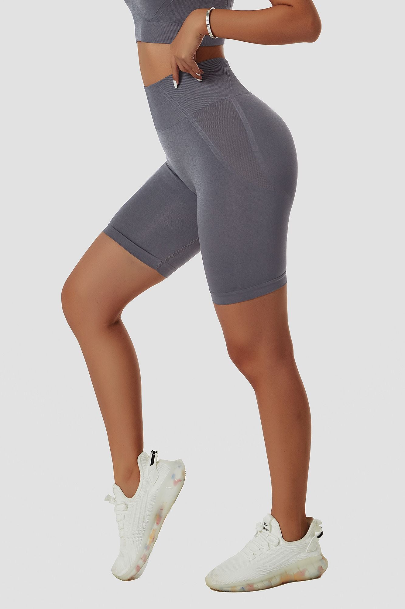 Seamless High Waist Scrunch Biker Shorts