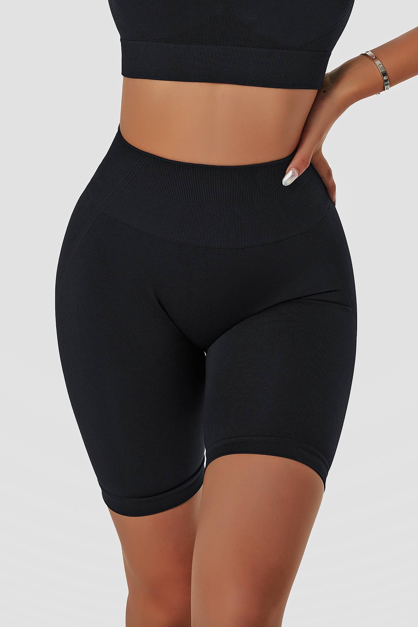 Seamless High Waist Scrunch Biker Shorts