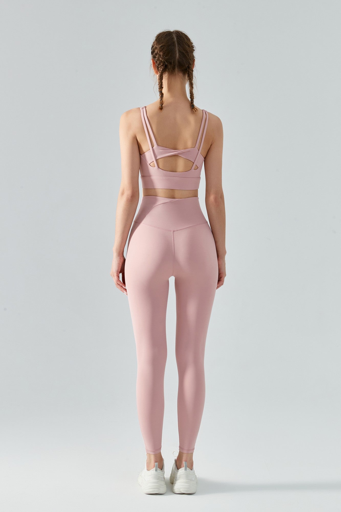 Side Ruched Asymmetrical Waistband Leggings