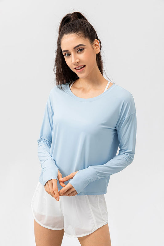 긴소매 오버사이즈 보이프렌드 티셔츠