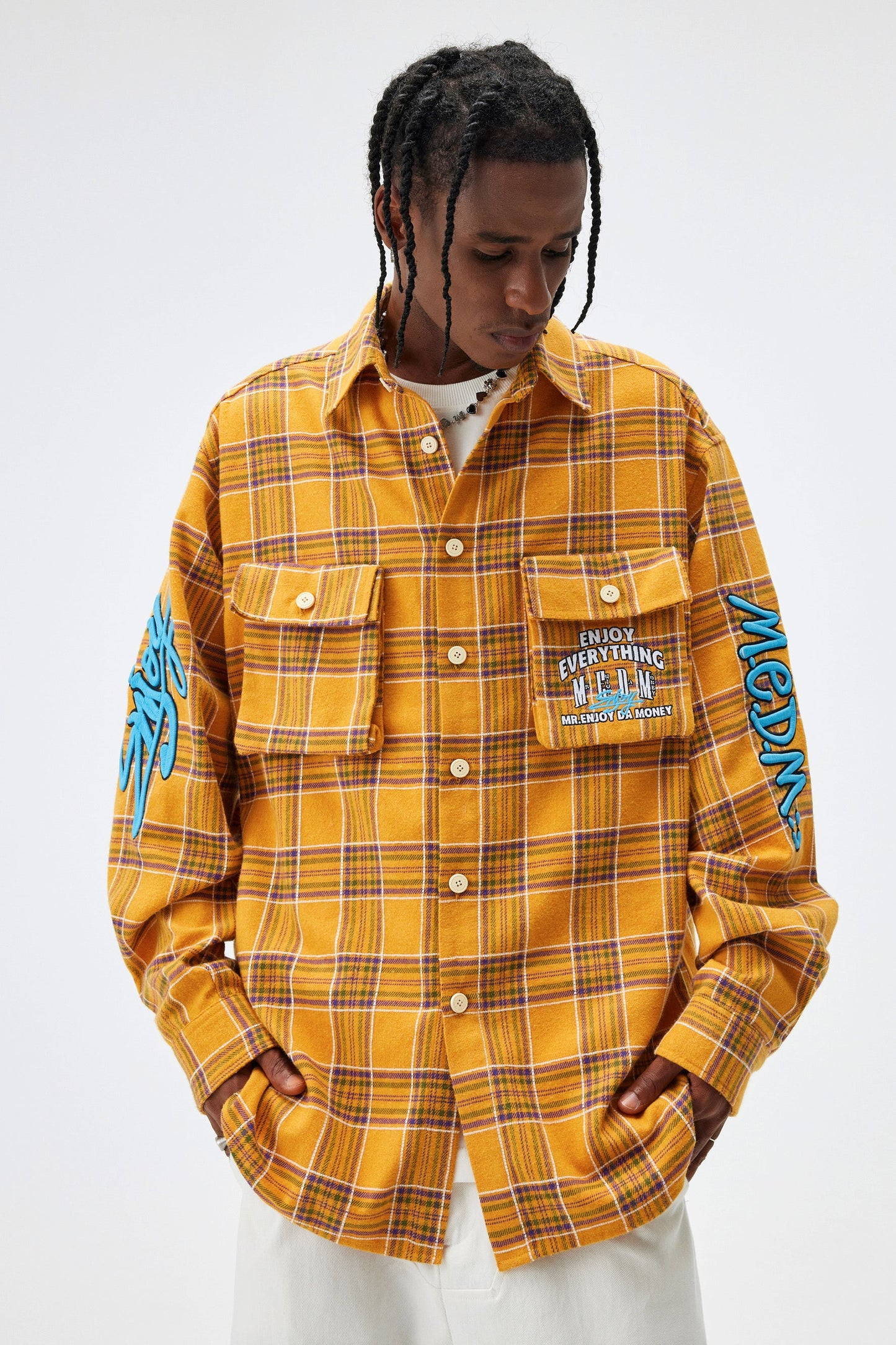 MEDM 플레이드 셔츠