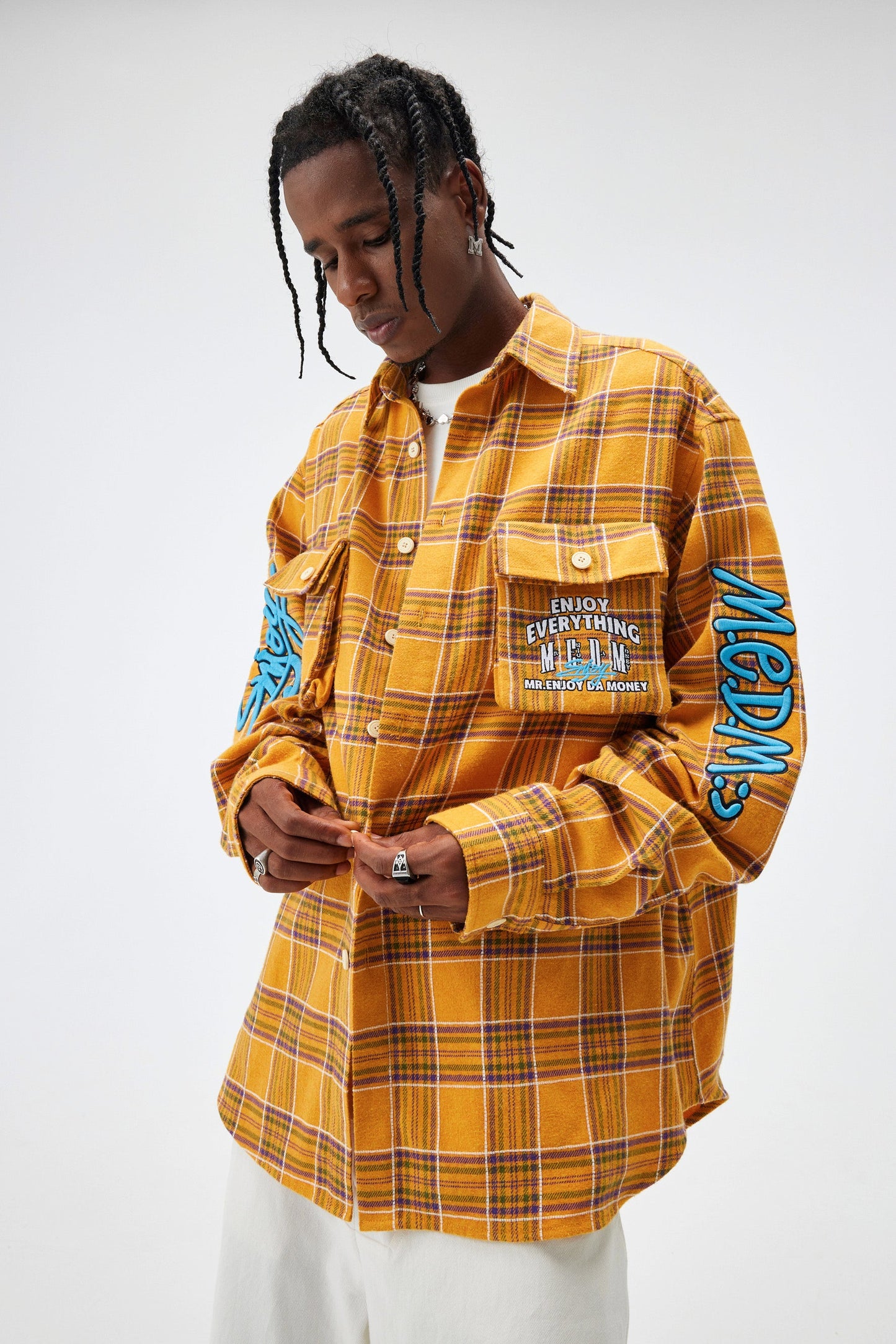 MEDM 플레이드 셔츠