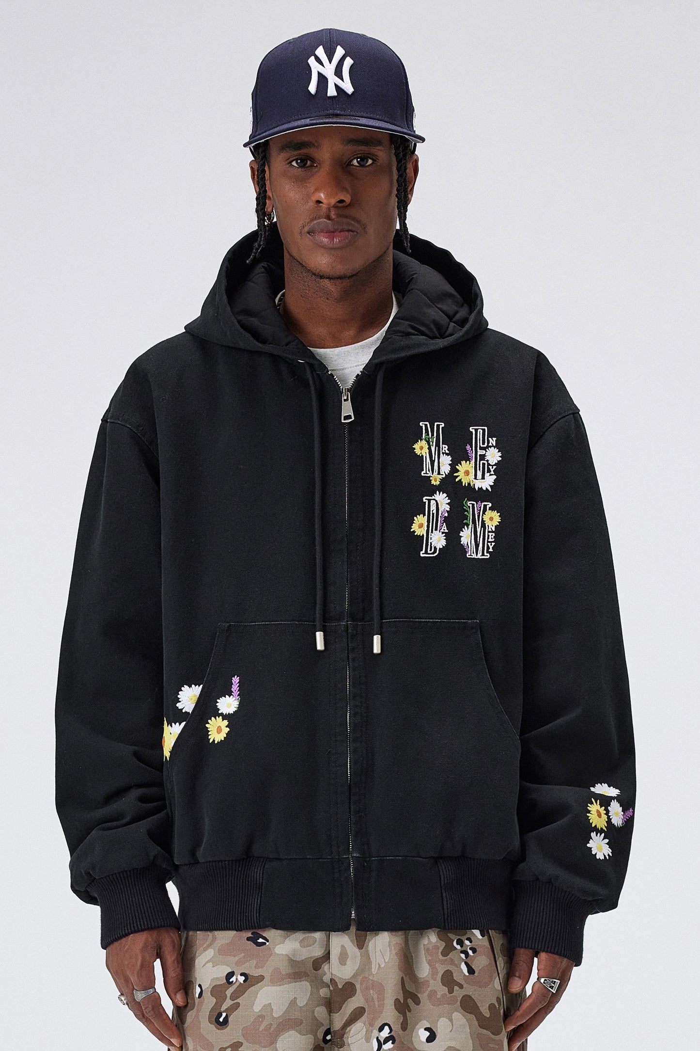 MEDM 퀼티드 지퍼 후디