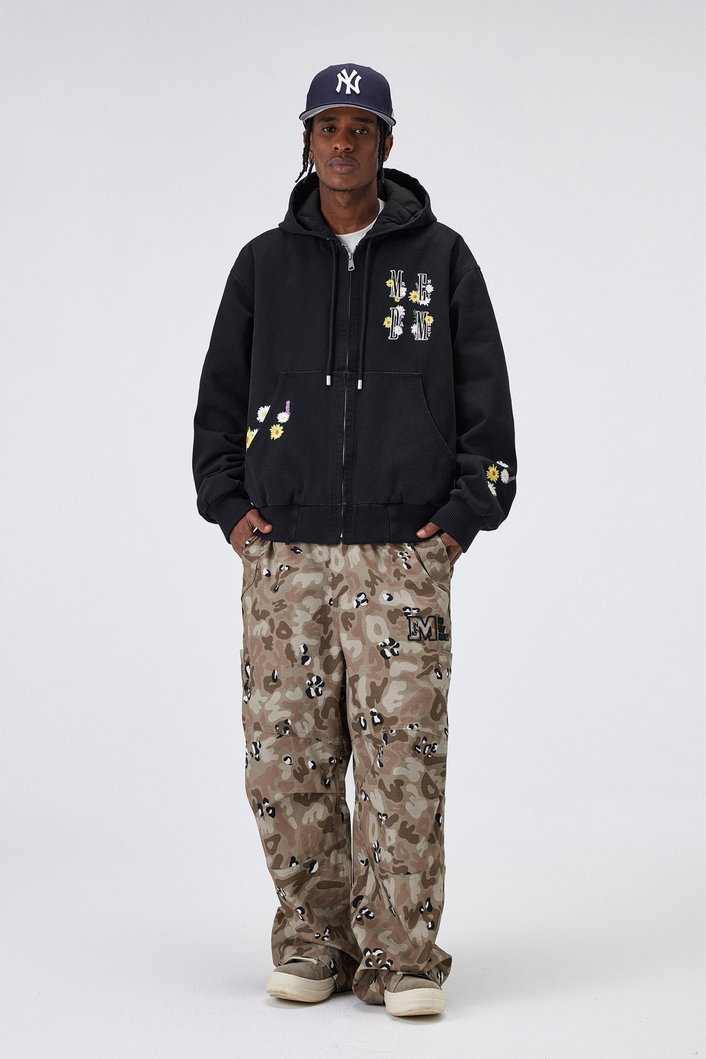 MEDM 퀼티드 지퍼 후디