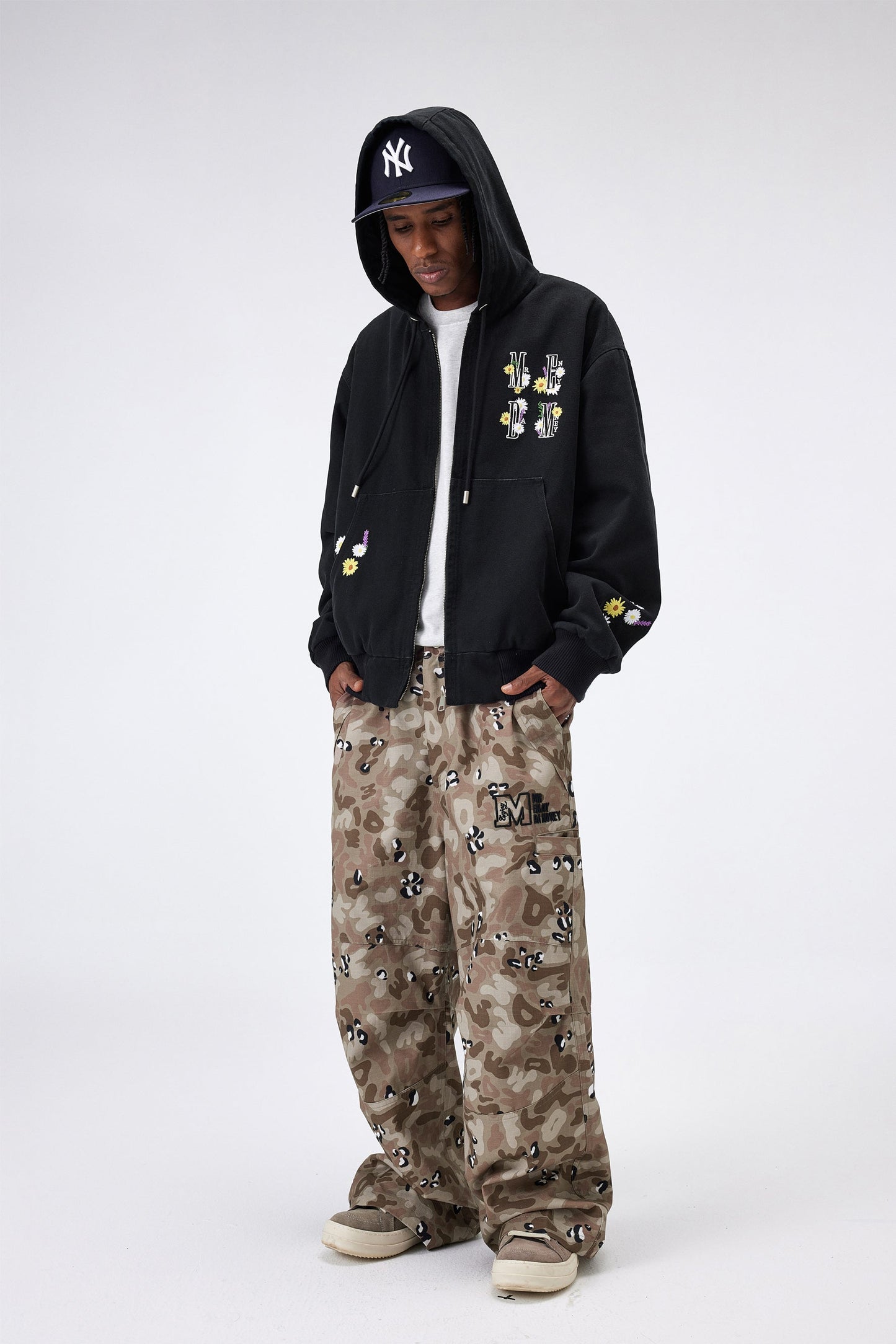 MEDM 퀼티드 지퍼 후디