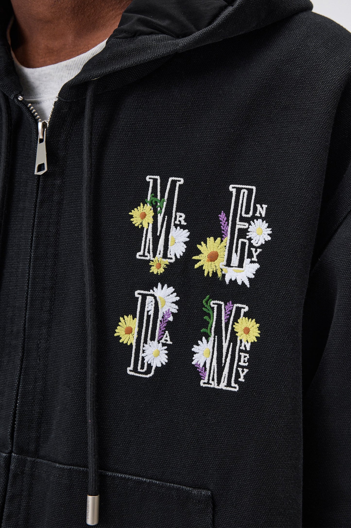 MEDM 퀼티드 지퍼 후디