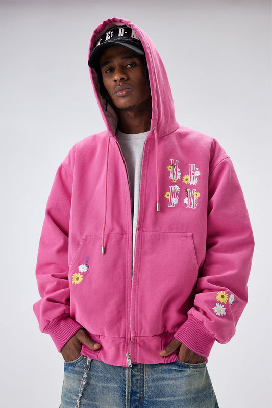 MEDM 퀼티드 지퍼 후디