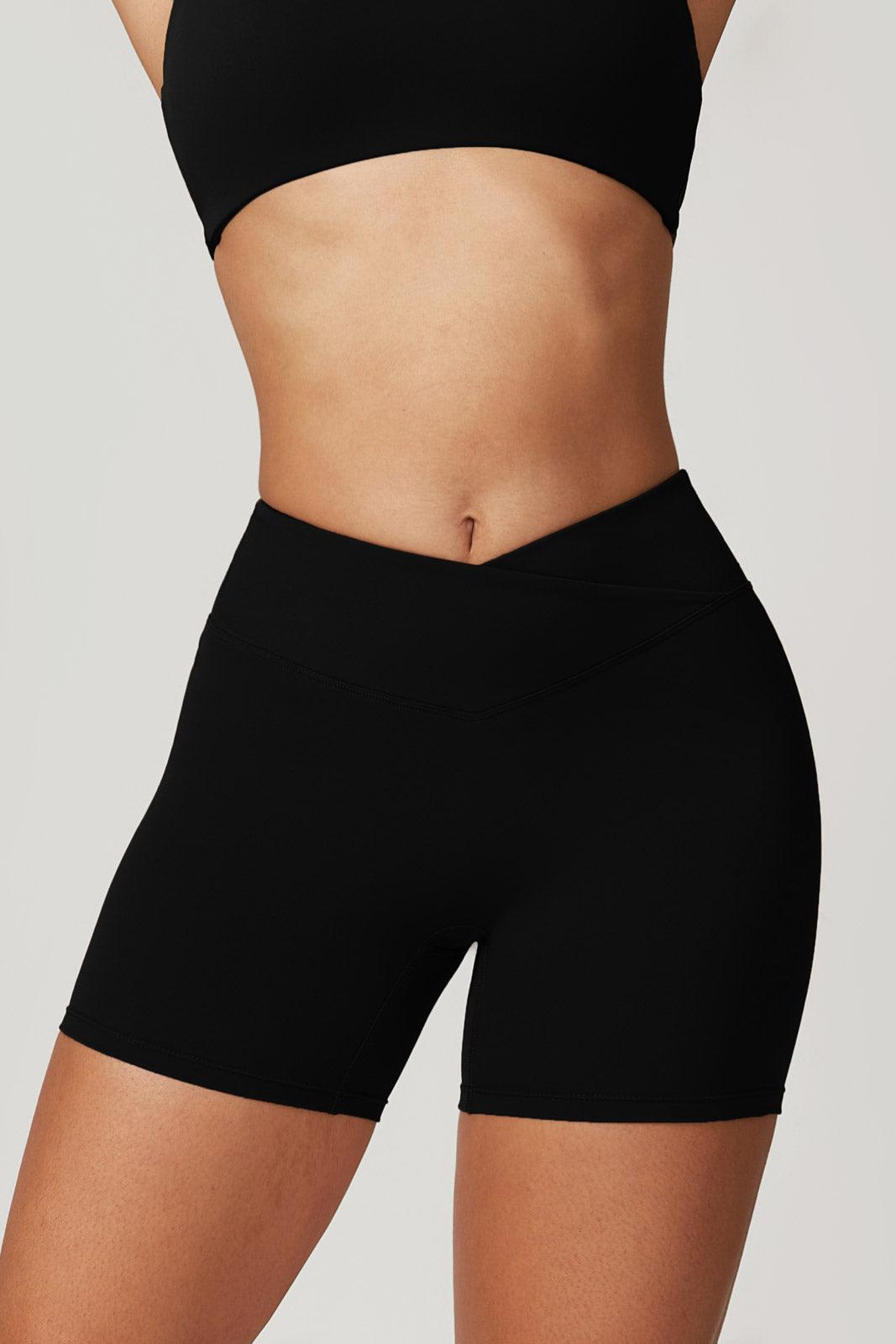 Zoe Sports Bra & Shorts Set - Black