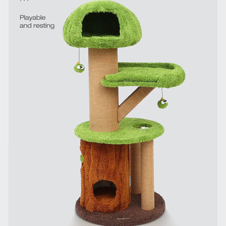 Tree Hole Cat Tree Cat Nest Integrated Multi-layered Cat Tower