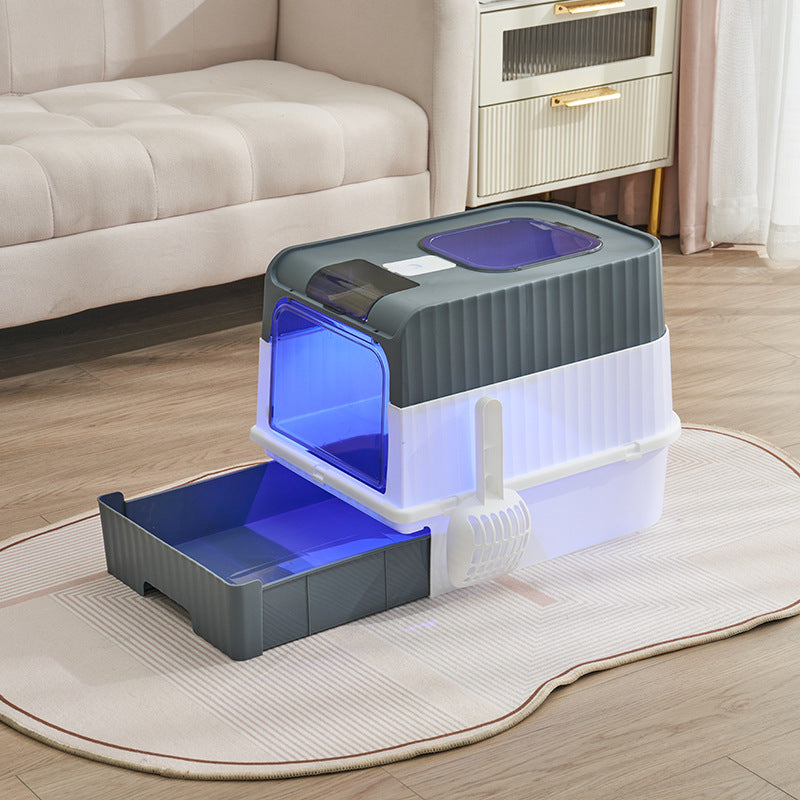 Ultraviolet Sterilization Fully Enclosed Drawer Cat Litter Box