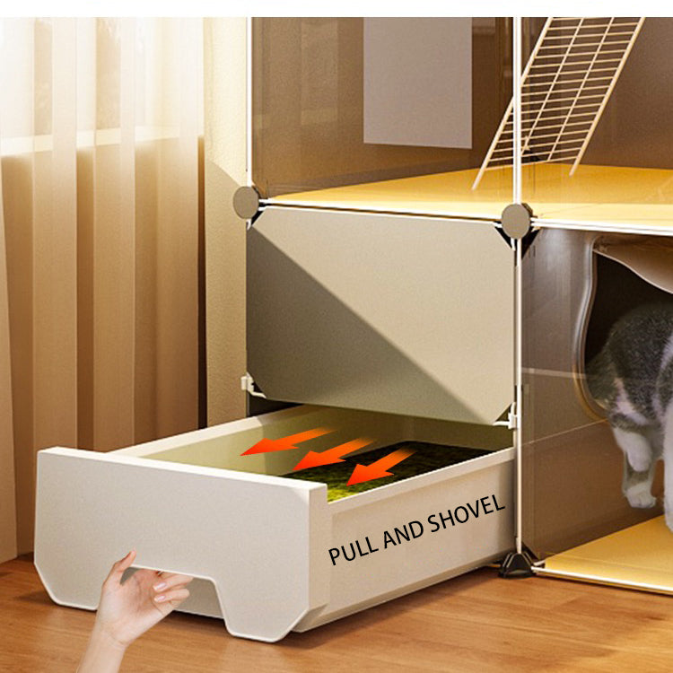 PP Luxury Cat Villa Include Cat Litter Box