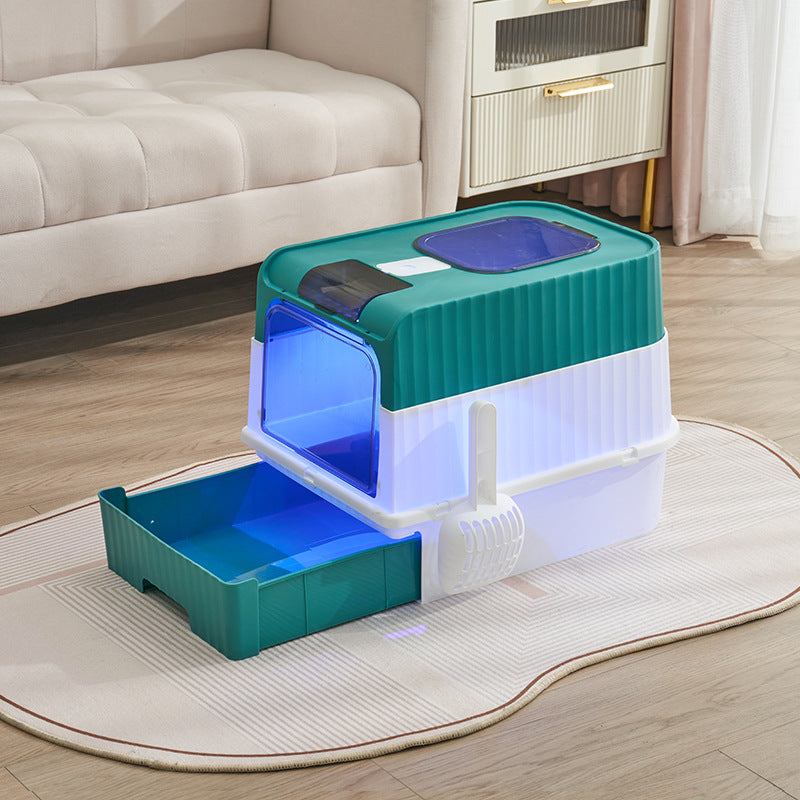 Ultraviolet Sterilization Fully Enclosed Drawer Cat Litter Box