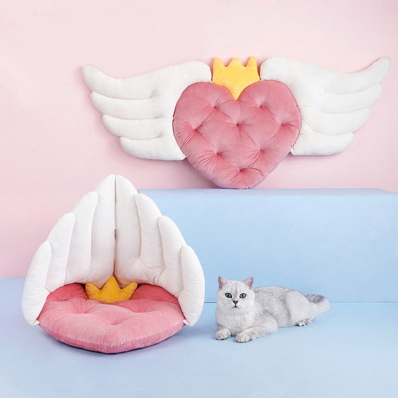 Angel Wing Love Cat Sleeping Mat Cute Cat Nest Mat