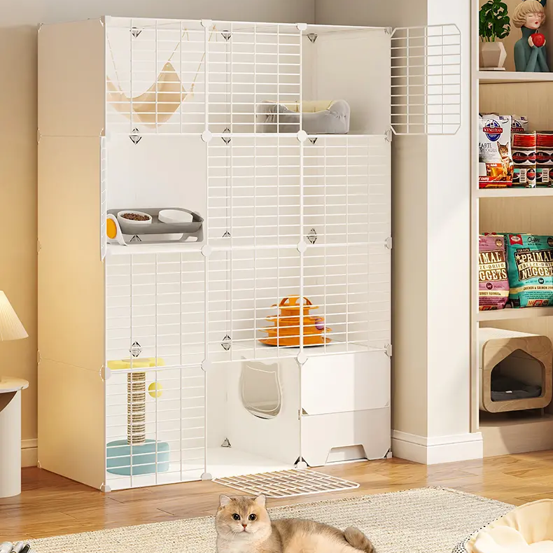 PP Cat Villa  Include Cat Litter Box White