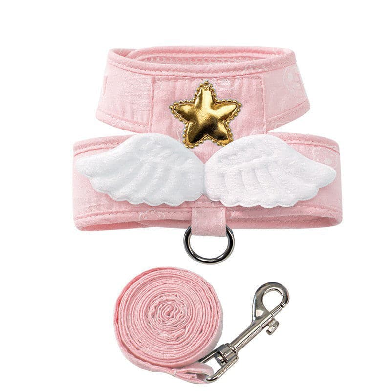 Angel Wings+Star Pet Vest Traction Rope