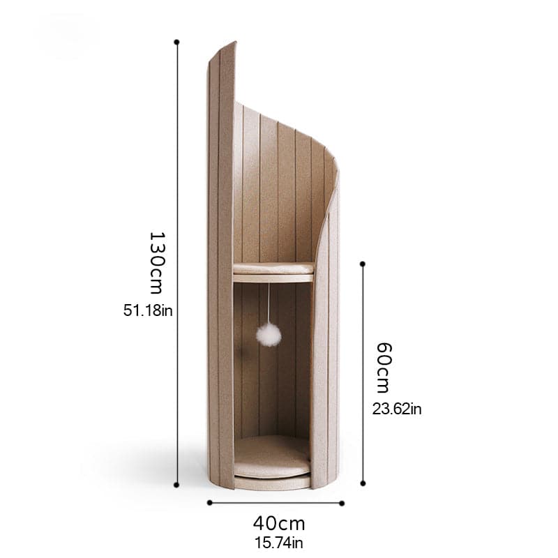 クリエイティブなスパイラルタワーキャットツリー一体型キャットクライミングフレーム