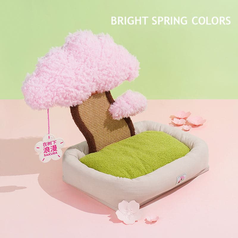 Sakura /Pine Tree Cat Bed and Cat Scratching Pads