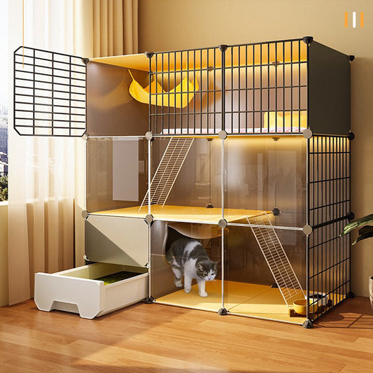 PP Luxury Cat Villa Include Cat Litter Box