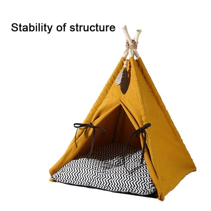 Sunset Yellow Cat House Semi-enclosed Pet Tent