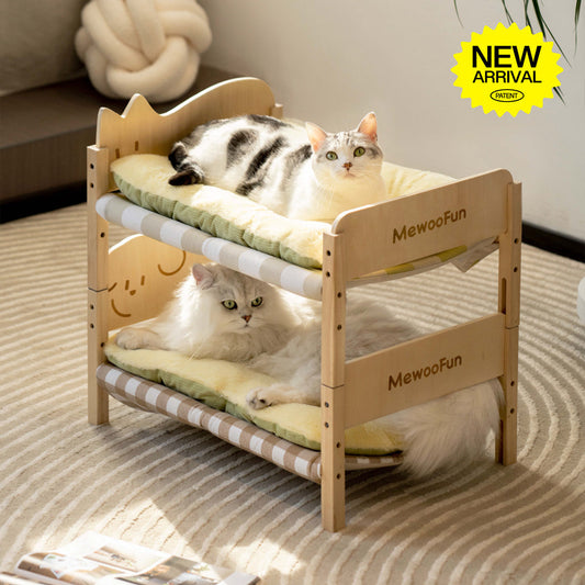 Stackable Fun Wooden Double Cat Beds