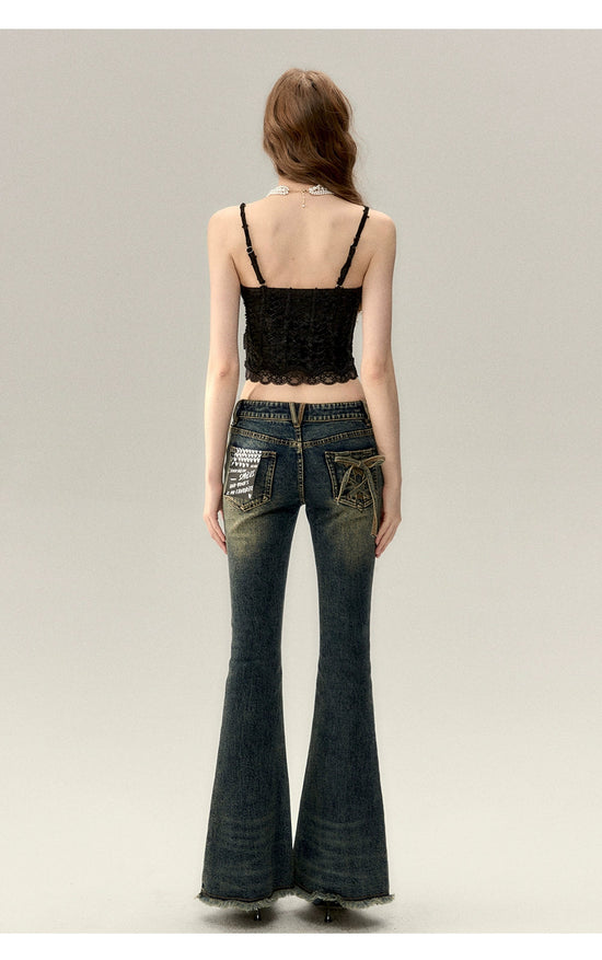Beige Acetate Lace Camisole