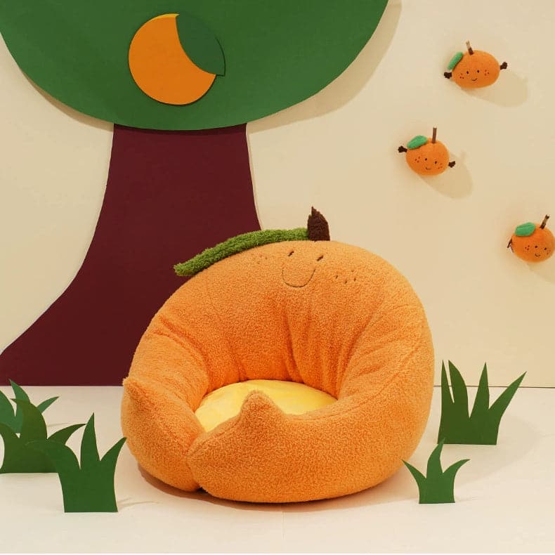 Orange /Frog Cuddler Cat Beds Orange /Green