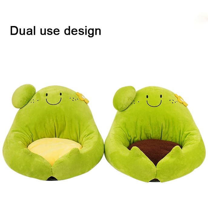 Orange /Frog Cuddler Cat Beds Orange /Green