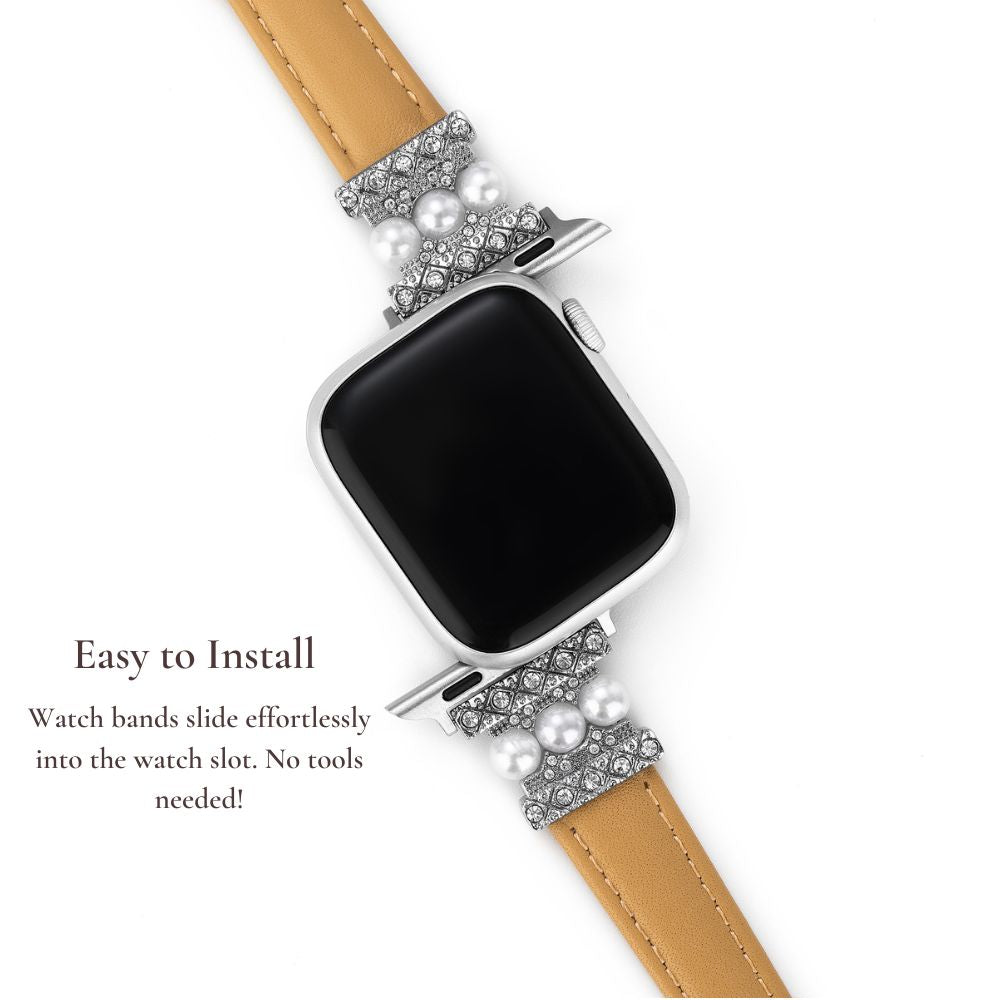 진주 터치 가죽 Apple Watch 팔찌